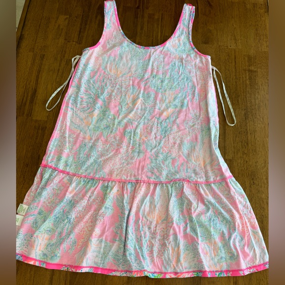 Lilly Pulitzer Skyelar Tank Dress SZ S Prosecco Pink Seaing Things - Picture 12 of 15